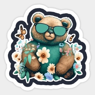 A Cool Bear Sticker